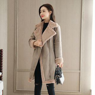 Faux Shearling Zip Coat