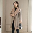 Faux Shearling Zip Coat