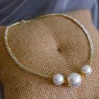 Bridal Faux Pearl Necklace White - One Size