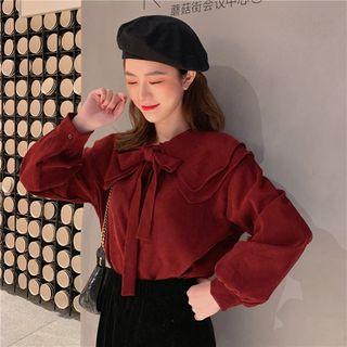 Double Collared Tie-neck Blouse