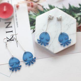 Octopus Drop Earring / Clip-on Earring