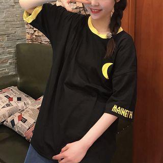 Moon Print Short-sleeve T-shirt