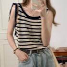 Tie-shoulder Striped Camisole Top