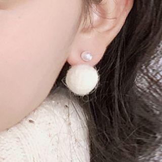 Faux Pearl Bobble Swing Earring