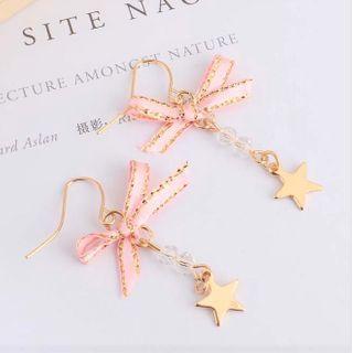 Bow & Star Drop Earring