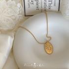 Flower Disc Pendant Necklace Necklace - Gold - One Size