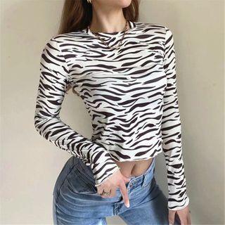 Long-sleeve Zebra T-shirt
