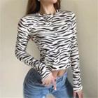 Long-sleeve Zebra T-shirt