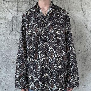 Snake Pattern Long-sleeve Shirt