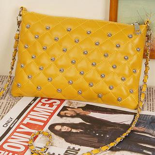Studded Quilted Crossbody Bag