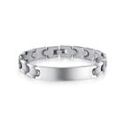 Simple Fashion Geometric 316l Stainless Steel Bracelet Silver - One Size