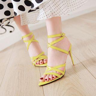 Criss-cross Strap High Heel Pumps