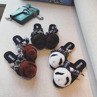 Panda Accent Slide Sandals