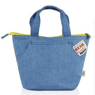 Applique Denim Lunch Bag