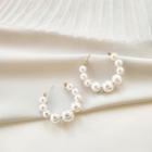 Beaded Earring 925 Sterling Silver - White - One Size