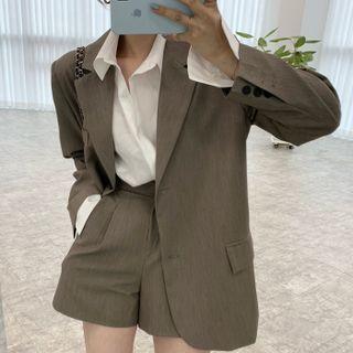 Plain Blazer / Dress Shorts / Set