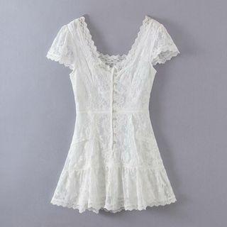 Lace Mini A-line Dress