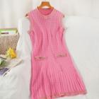 Sleeveless Knit Dress Rose Pink - One Size