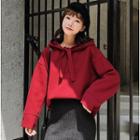 Set: Plain Hoodie + Knit Midi Skirt