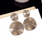 Irregular Alloy Disc Dangle Earring 1 Pair - Steel Needle - Gold - One Size