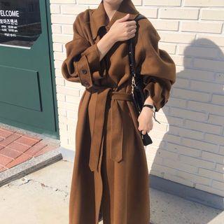 Open Front Wool Coat