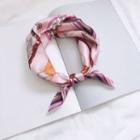 Printed Silk Scarf Pink - One Size