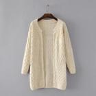 Faux Pearl Open Front Cardigan