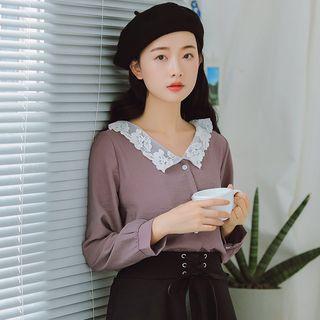 Lace-collar Shirt