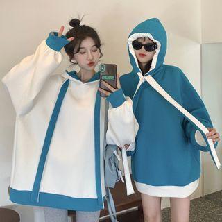 Two-tone Plain Hoodie
