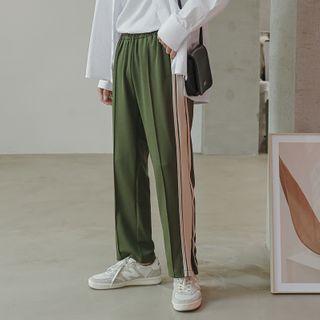 Two-tone Slit Sweatpants