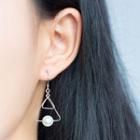 925 Sterling Silver Faux Pearl Drop Earrings