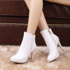 Chained Genuine-leather High-heel Boots