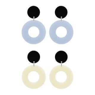 Acrylic Hoop Drop Earrings