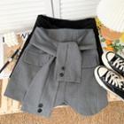 Details Tie-waist Mini Skirt