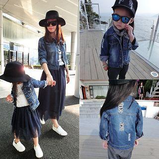 Family Distressed Denim Jacket