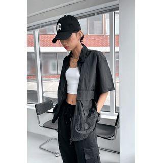Couple Collared Zip-up Jacket