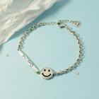 Smiley Chain Bracelet Lettering - One Size