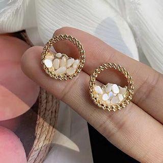 Shell Earring 1 Pair - S925 Silver - One Size