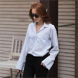 Plain Cotton Blend Shirt