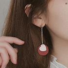 Alloy Heart & Disc Dangle Earring