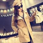 Double-breasted Faux Shearling Coat