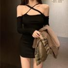 Long-sleeve Cutout Mini Dress / Blazer