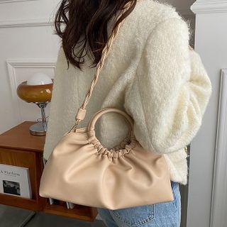 Ruched Top Handle Crossbody Bag
