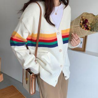 Rainbow Striped Cardigan