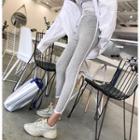 Drawstring Piped Leggings