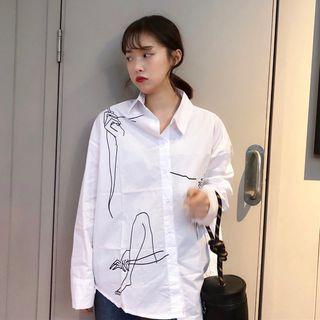 Long Sleeve Print Casual Shirt