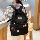 Set: Mesh Pocket Backpack + Zip Pouch