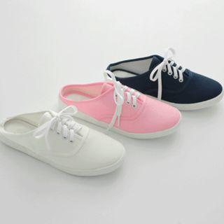 Backless Canvas Sneakers
