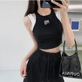 Skinny Mock Two-piece Crop Tank Top