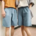 Couple Matching Wide-leg Denim Shorts
